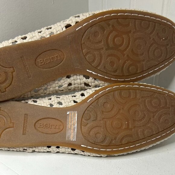 BORN Cameo II Woven Fabric Mules Size 8 in Cream - Picture 4 of 7